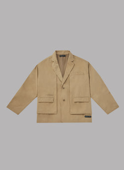 LAYERED 2B RELAXED JACKET-BEIGE