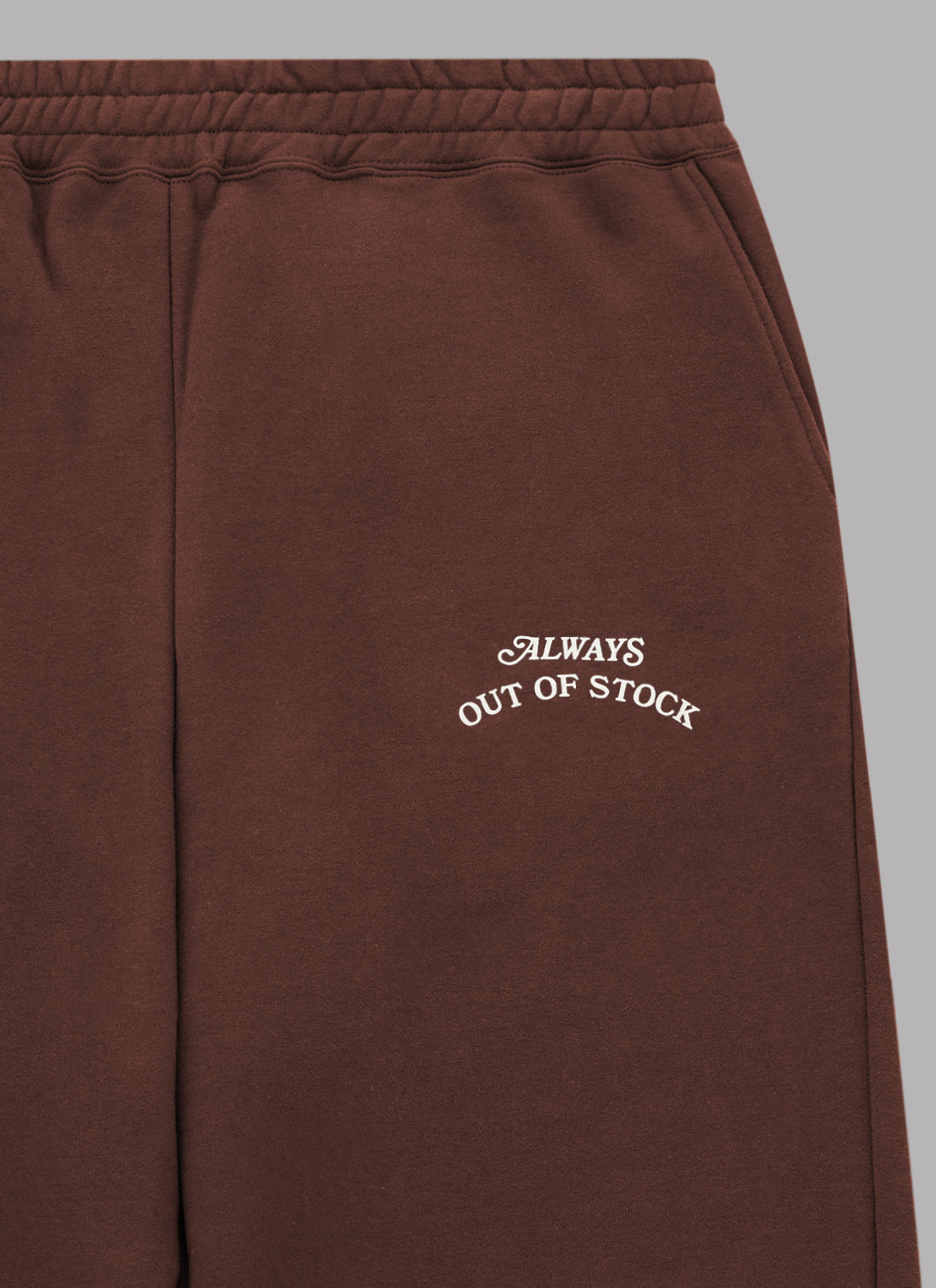 BASIC LOGO SWEAT PANTS-BROWN x OFF WHITE