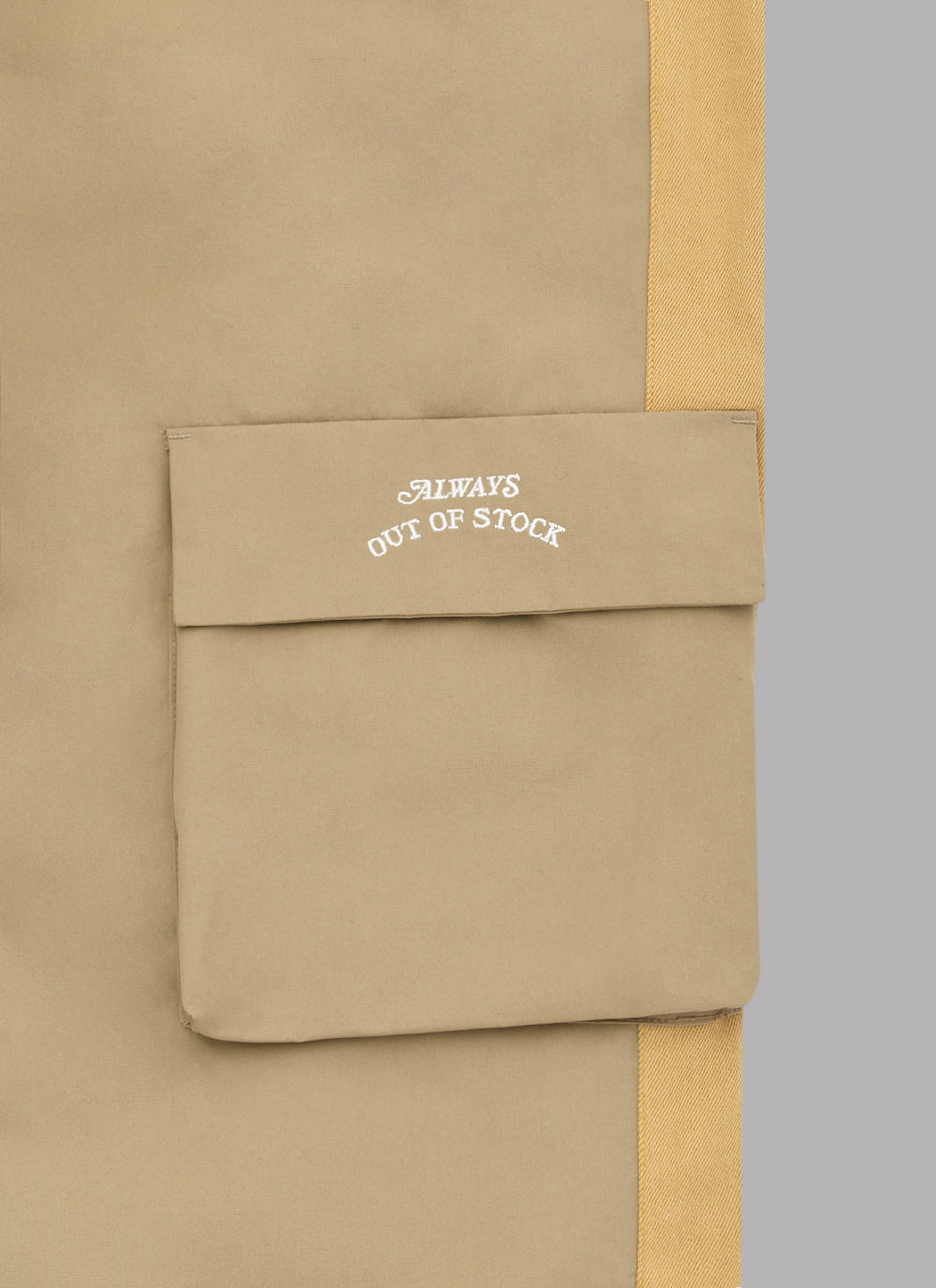 NINE POCKET WIDE FATIGUE PANTS - BEIGE