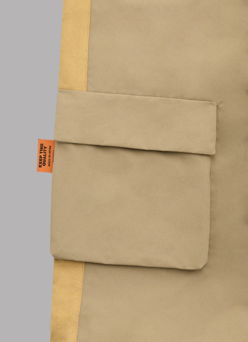 NINE POCKET WIDE FATIGUE PANTS - BEIGE