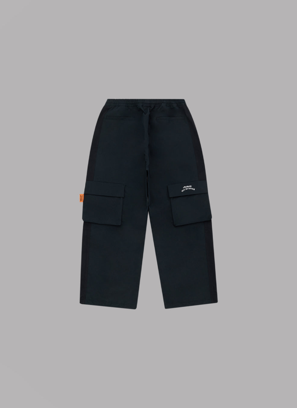 NINE POCKET WIDE FATIGUE PANTS - BLACK