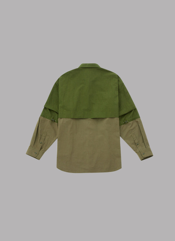 L/S RELAXED COMBINATION SHIRT-OLIVE