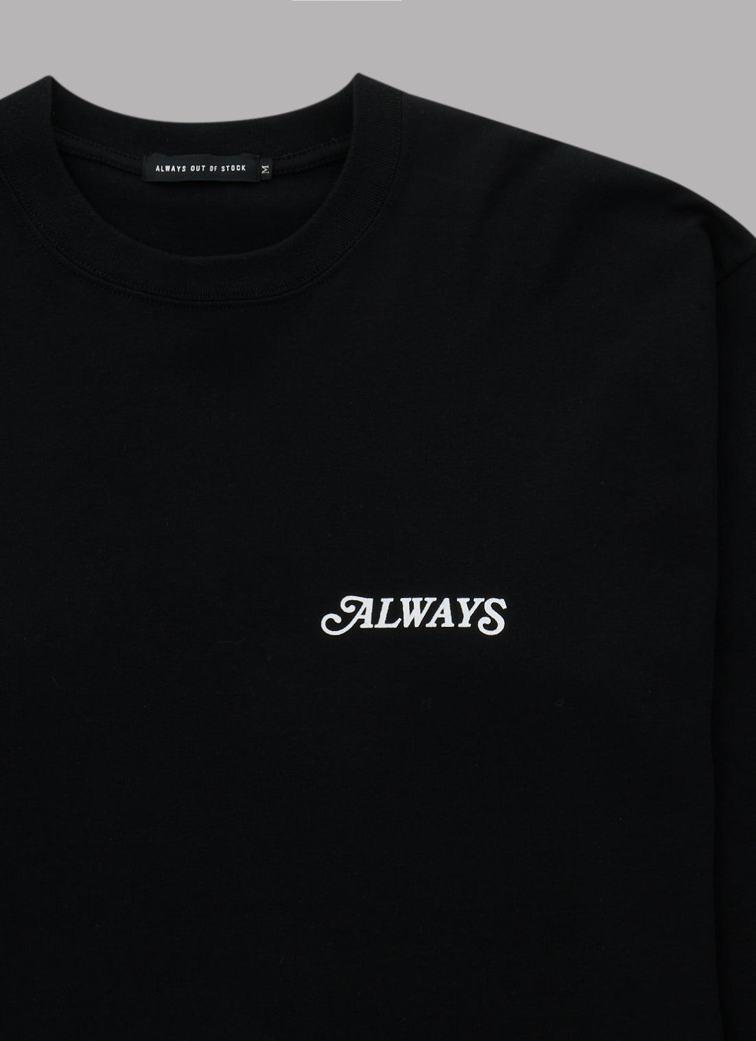 ALWAYS LOGO SUPIMA L/S TEE-BLACK