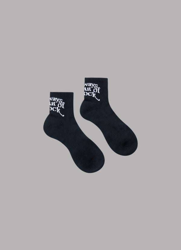 PLAY LOGO SHORT SOCKS-BLACK