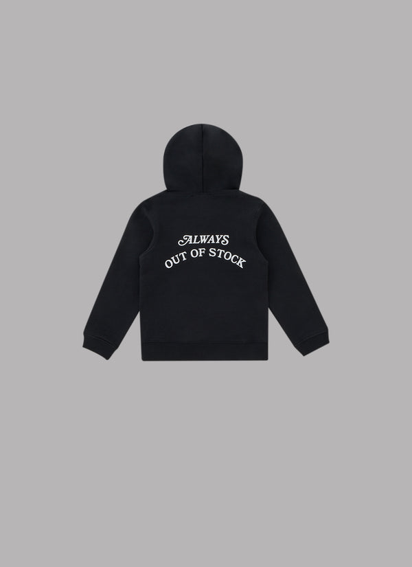 BASIC LOGO KIDS HOODIE-BLACK