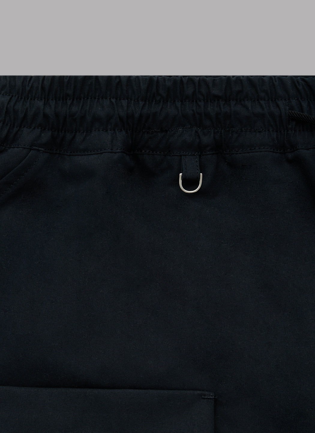 NINE POCKET WIDE FATIGUE PANTS - BLACK