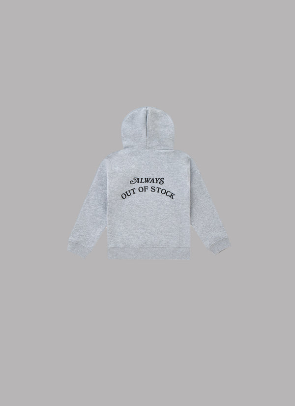 BASIC LOGO KIDS HOODIE-GRAY