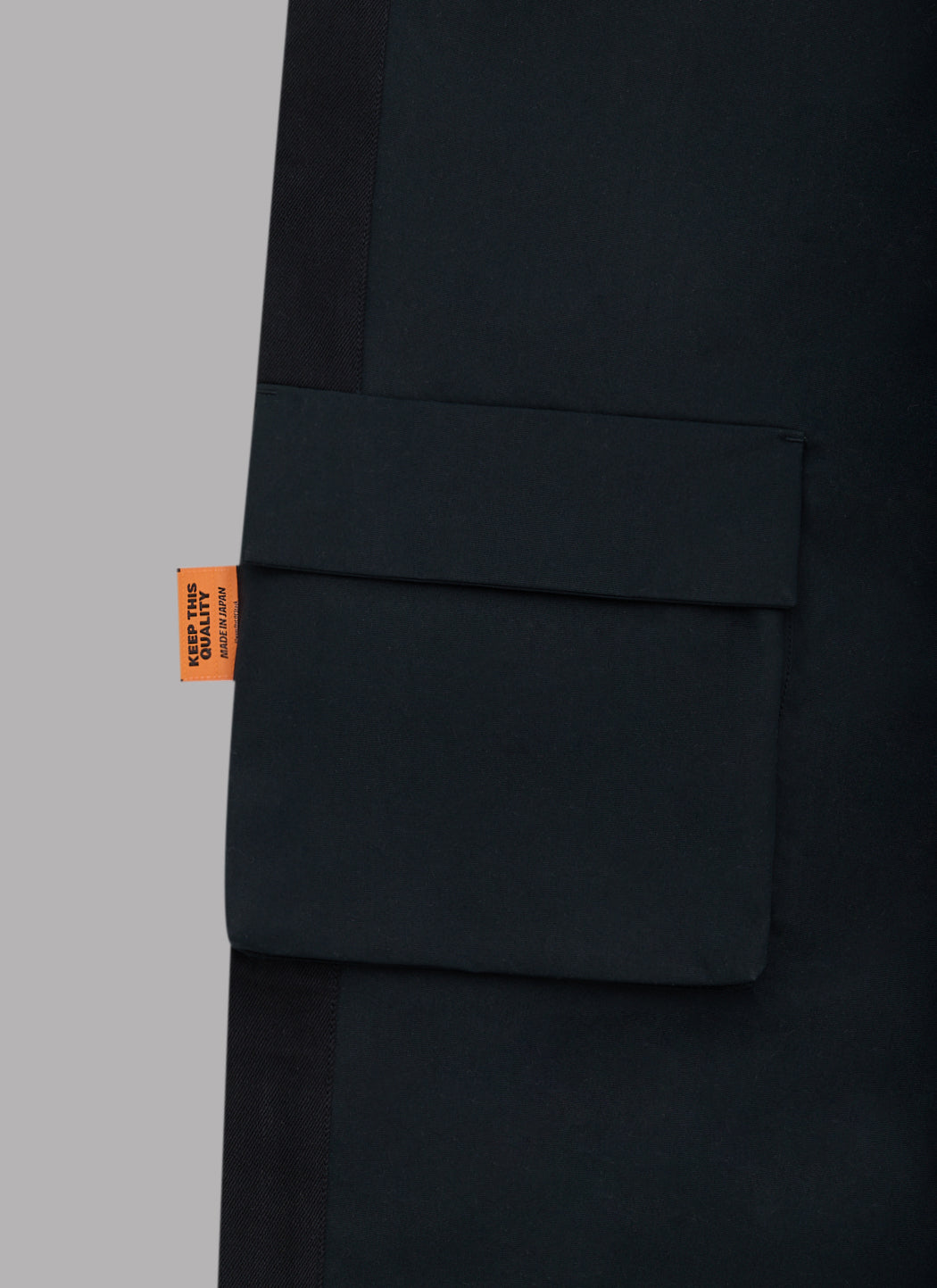 NINE POCKET WIDE FATIGUE PANTS - BLACK