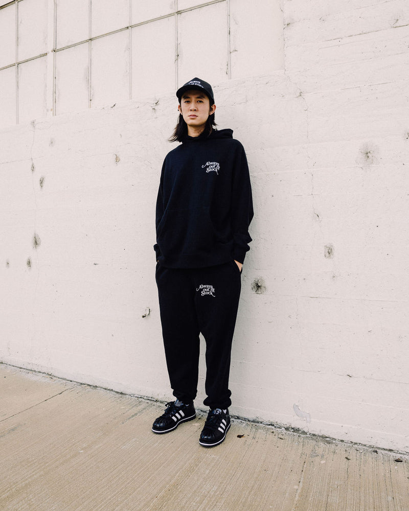 PLAY LOGO SWEAT PANTS-BLACK x WHITE