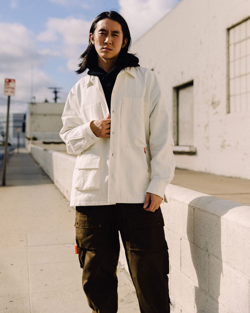 UTILITY WORK JACKET-WHITE