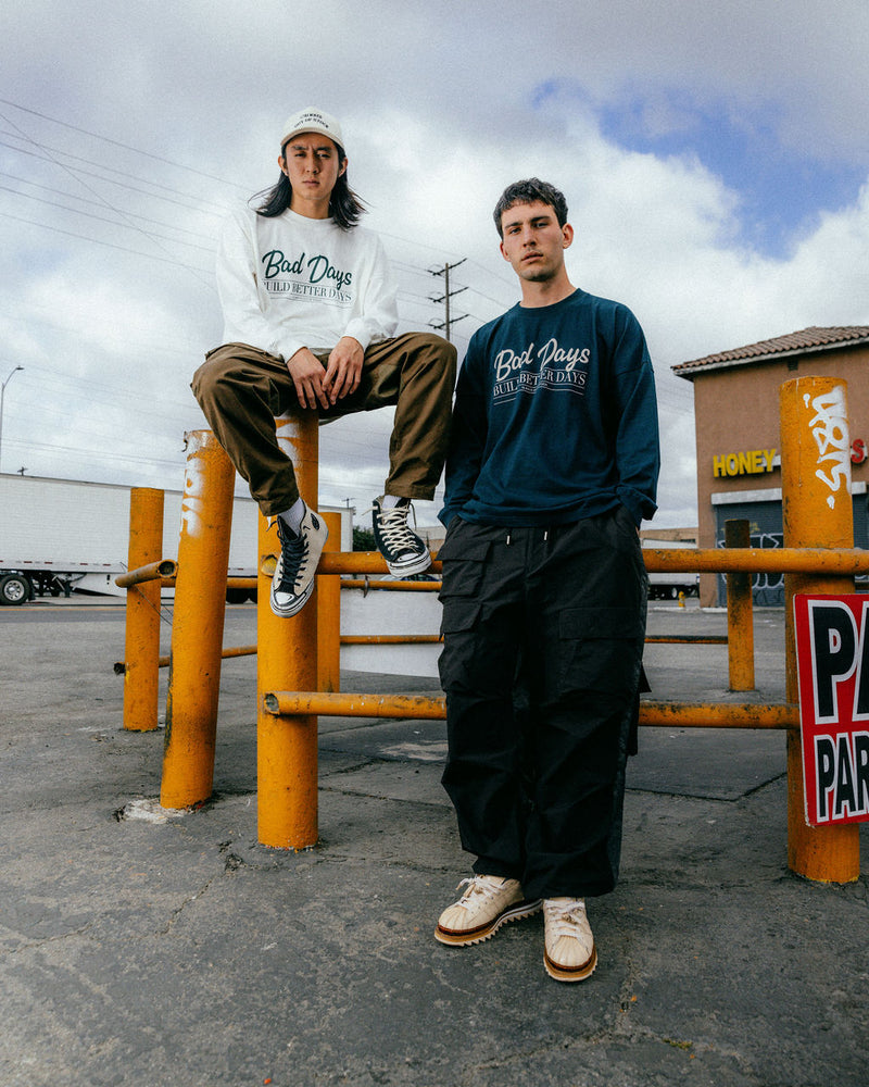 BAD DAYS BUILD BETTER DAYS DROP L/S TEE-WHITE