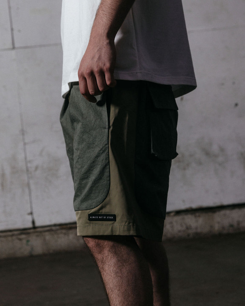 TUCK BASKETBALL SHORTS-OLIVE