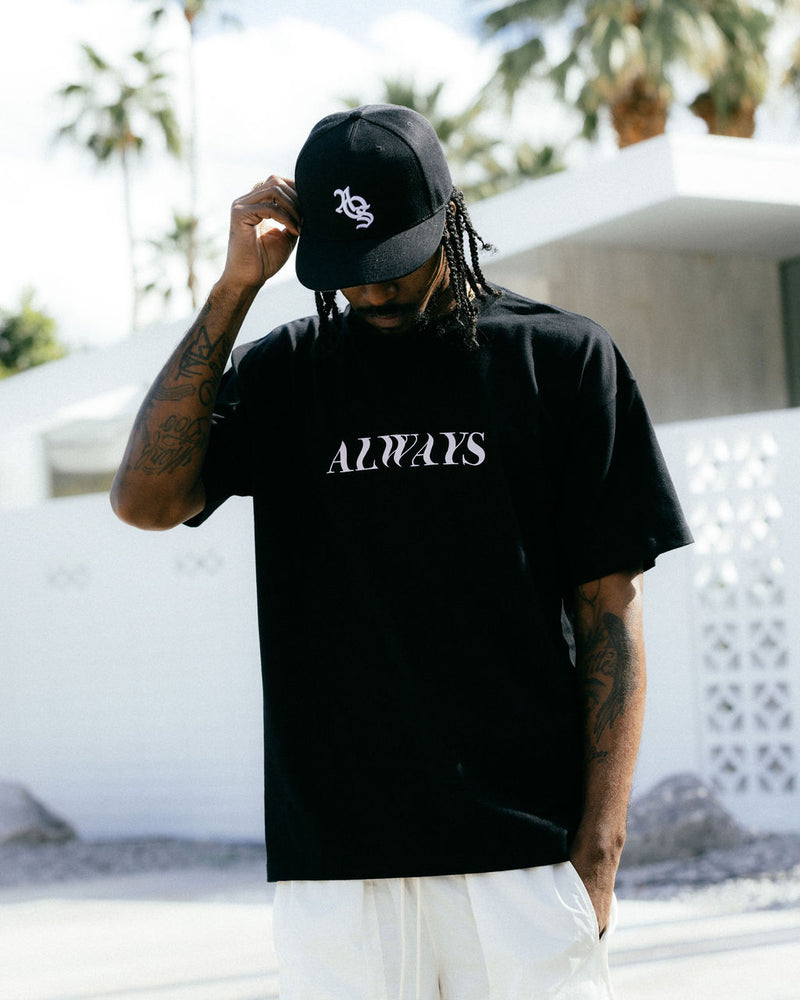 WATER REFLECTION LOGO S/S TEE-BLACK