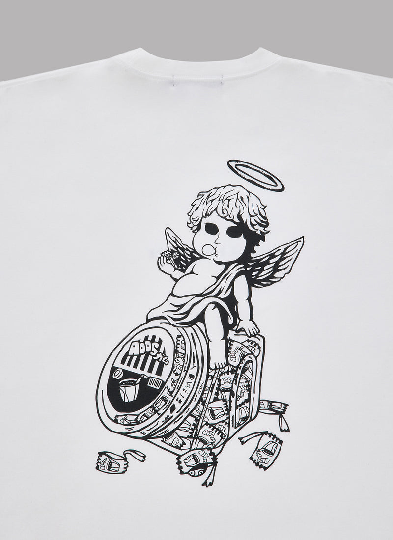 ALWAYS OUT OF STOCK x DARUMANIA ANGEL TEE-WHITE