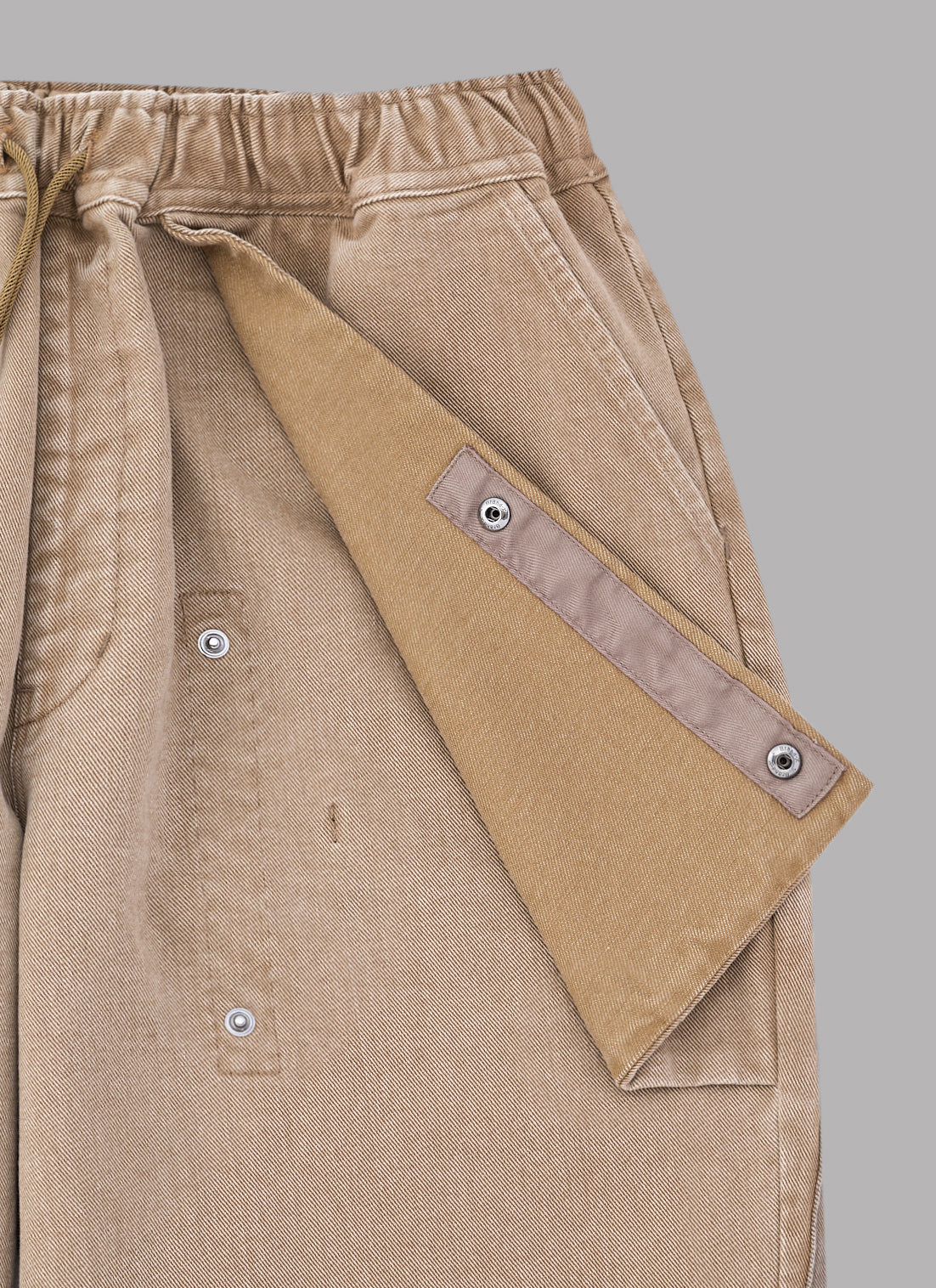 WASHED WIDE PANTS-BEIGE