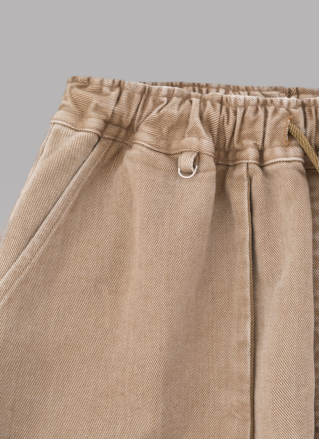 WASHED WIDE PANTS-BEIGE