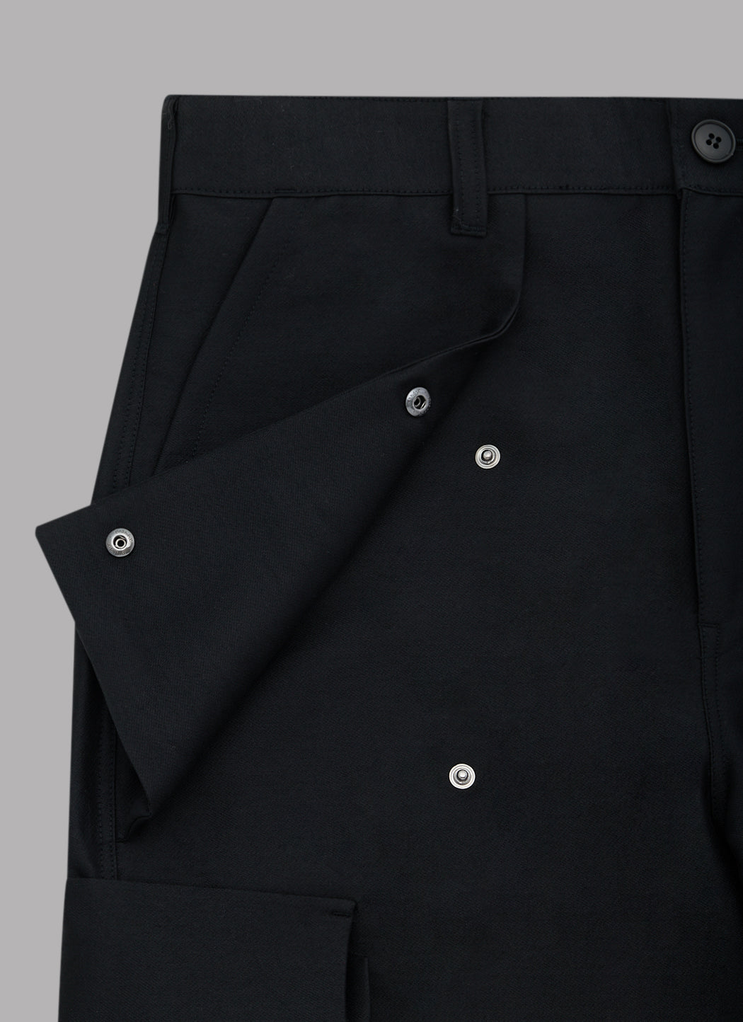 SEVEN POCKET FATIGUE PANTS - BLACK