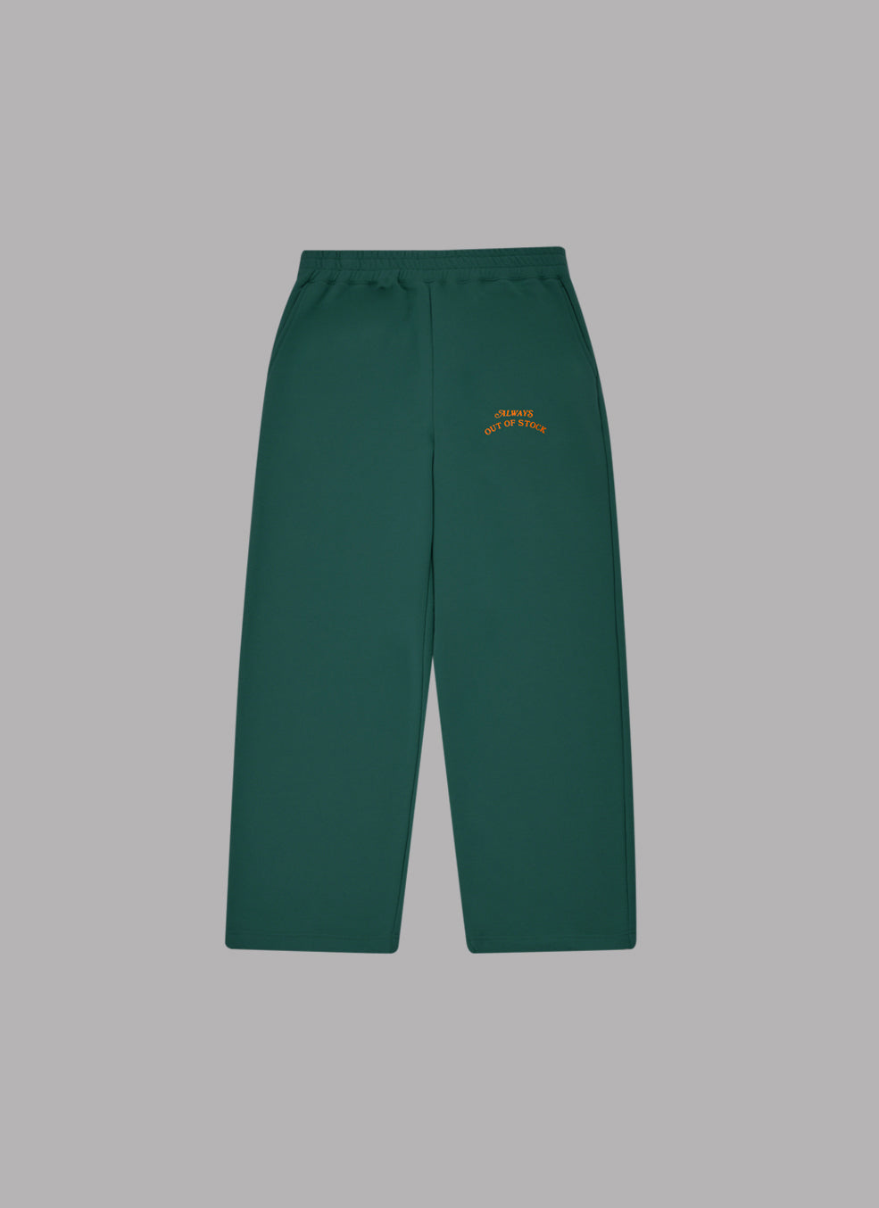 BASIC LOGO SWEAT PANTS-GREEN x ORANGE