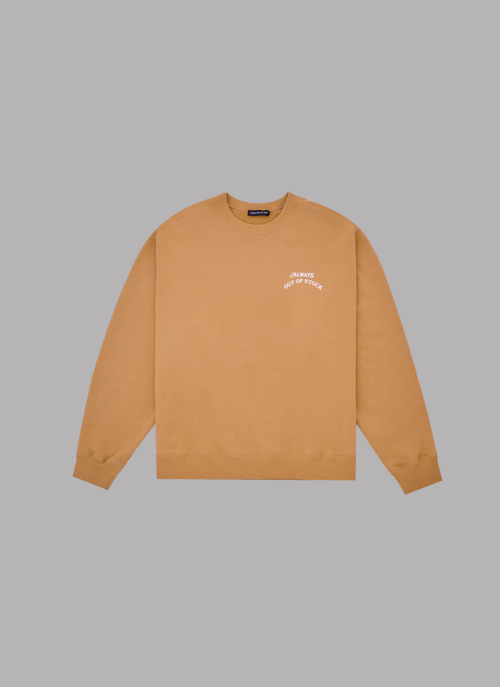 BASIC LOGO CREWNECK - MILK TEA x OFF WHITE