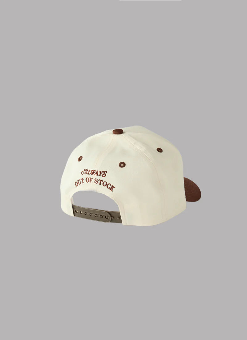 LA LOGO ADJUSTABLE CAP-BROWN x IVORY