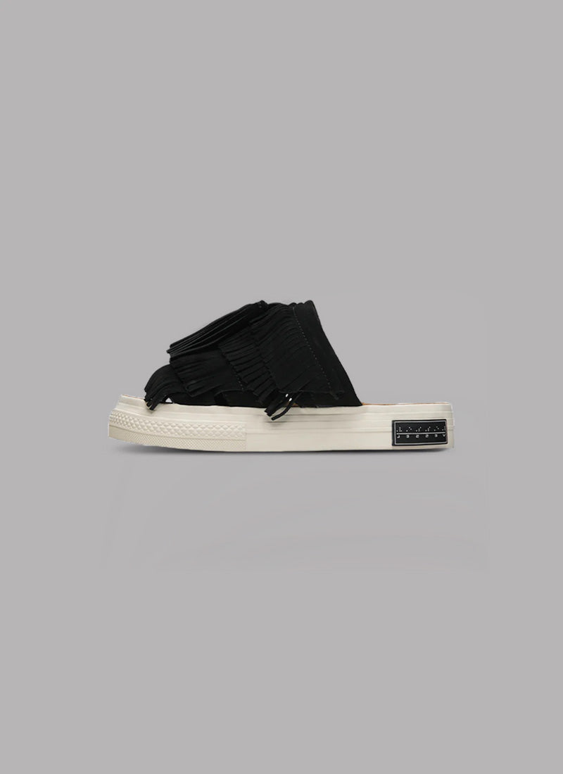 XVESSEL TASSEL SLIDES-BLACK