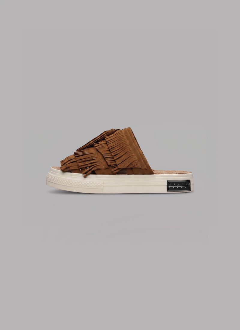 XVESSEL TASSEL SLIDES-COFFEE