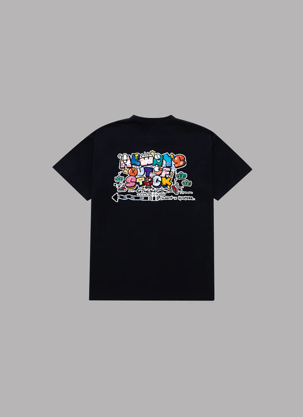 Kuzesae x Chiaki Akada G6 Graphic S/S TEE-BLACK