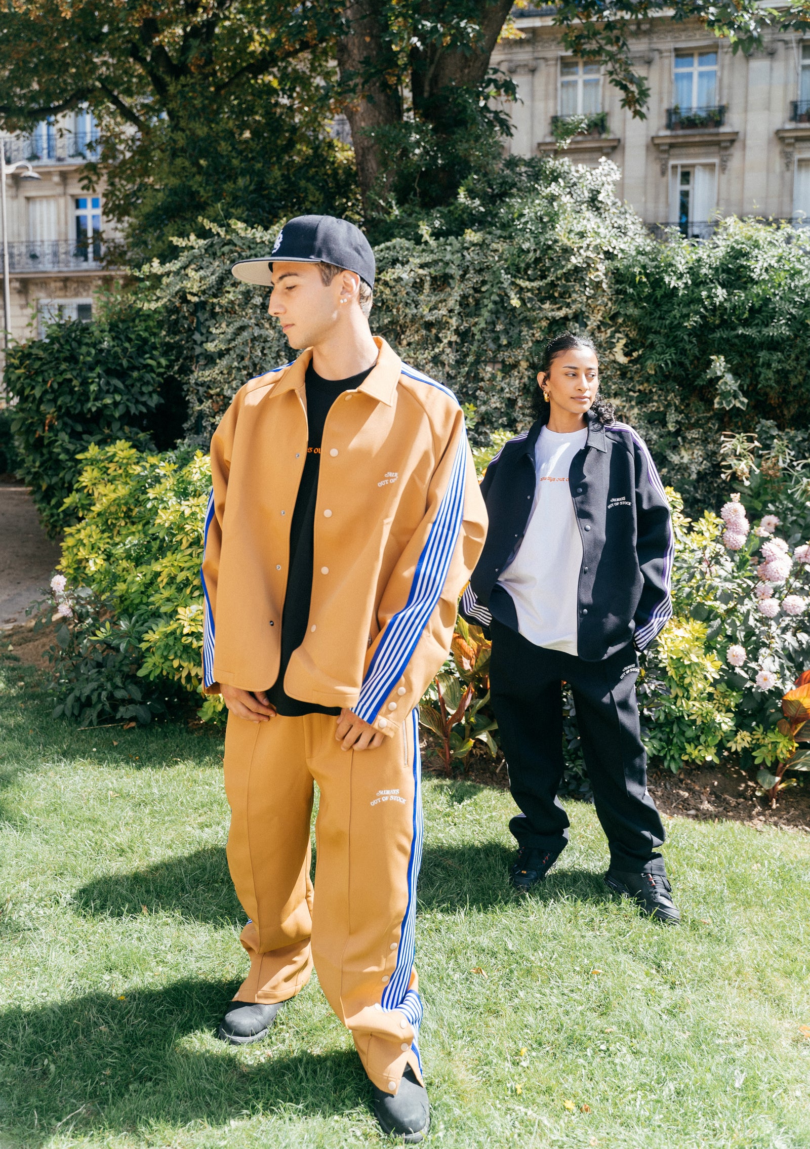 SIDE PATCH TRACK PANTS-CAMEL – ALWAYS OUT OF STOCK