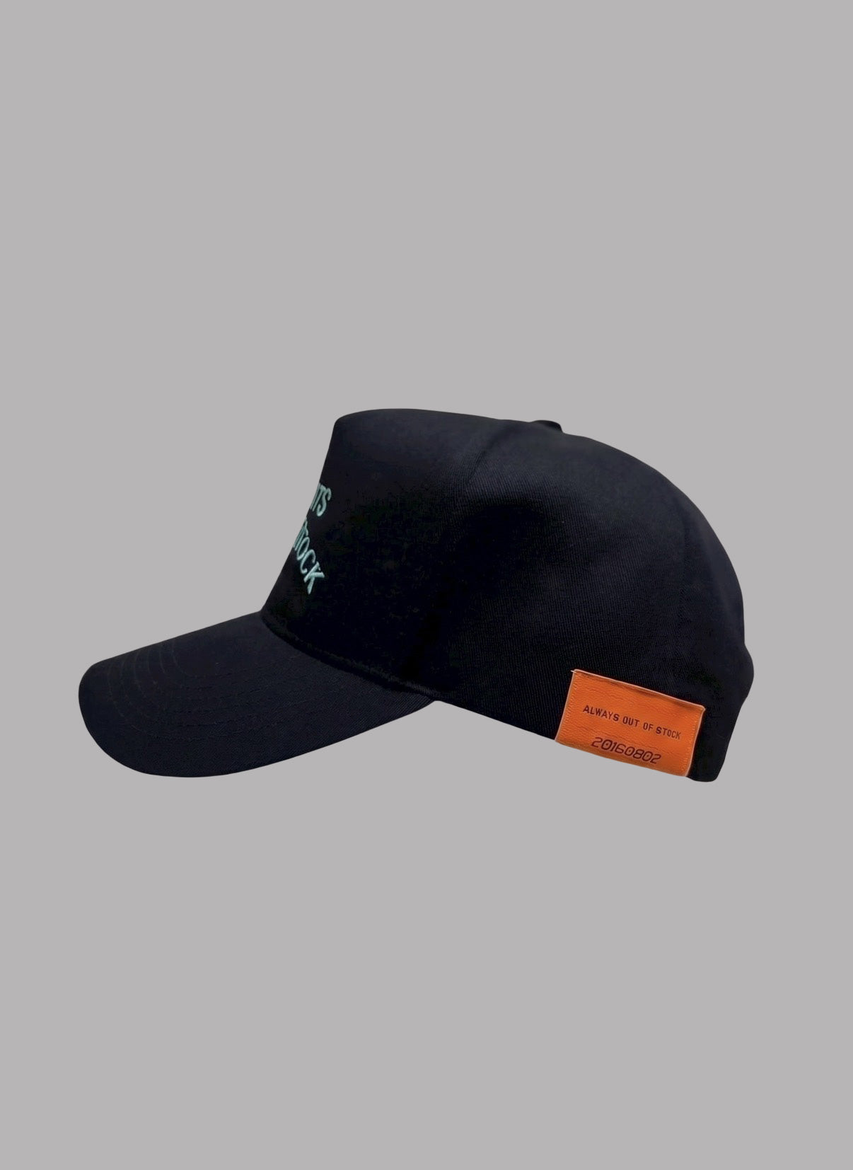 BASIC LOGO ADJUSTABLE CAP-BLACK x TURQUOISE