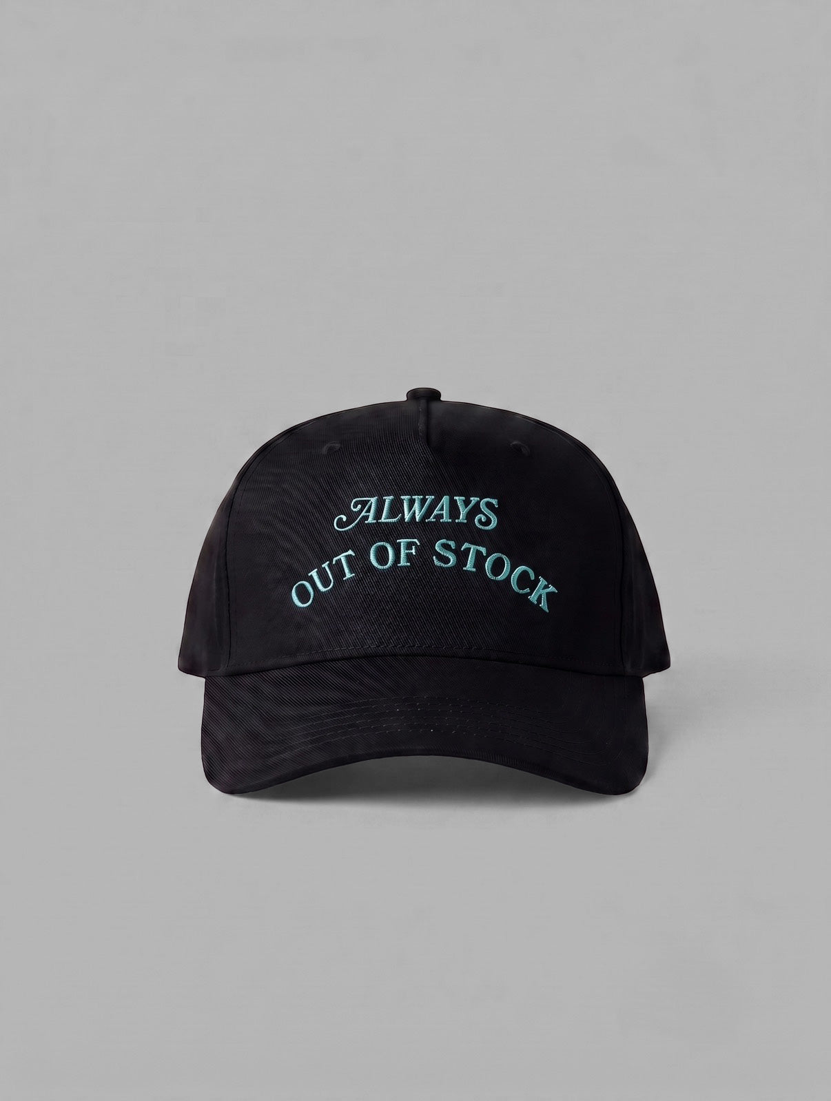 BASIC LOGO ADJUSTABLE CAP-BLACK x TURQUOISE