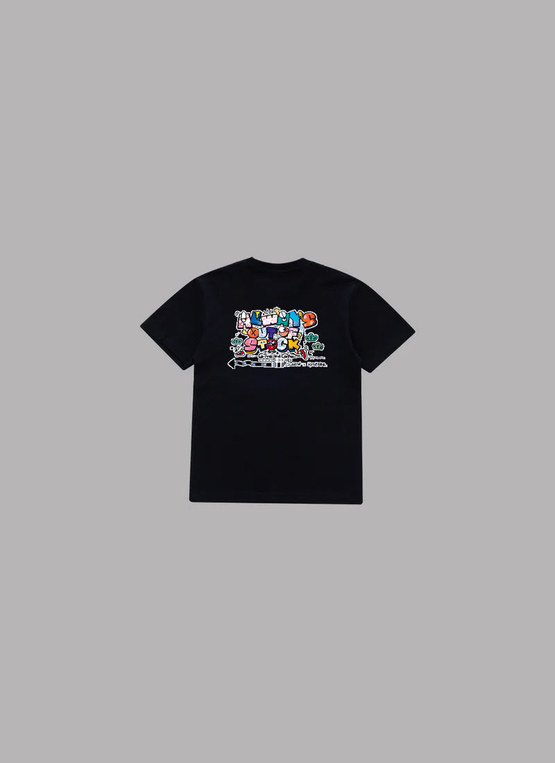 Kuzesae x Chiaki Akada G6 Graphic S/S KIDS TEE-BLACK