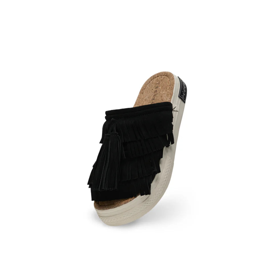 XVESSEL TASSEL SLIDES-BLACK