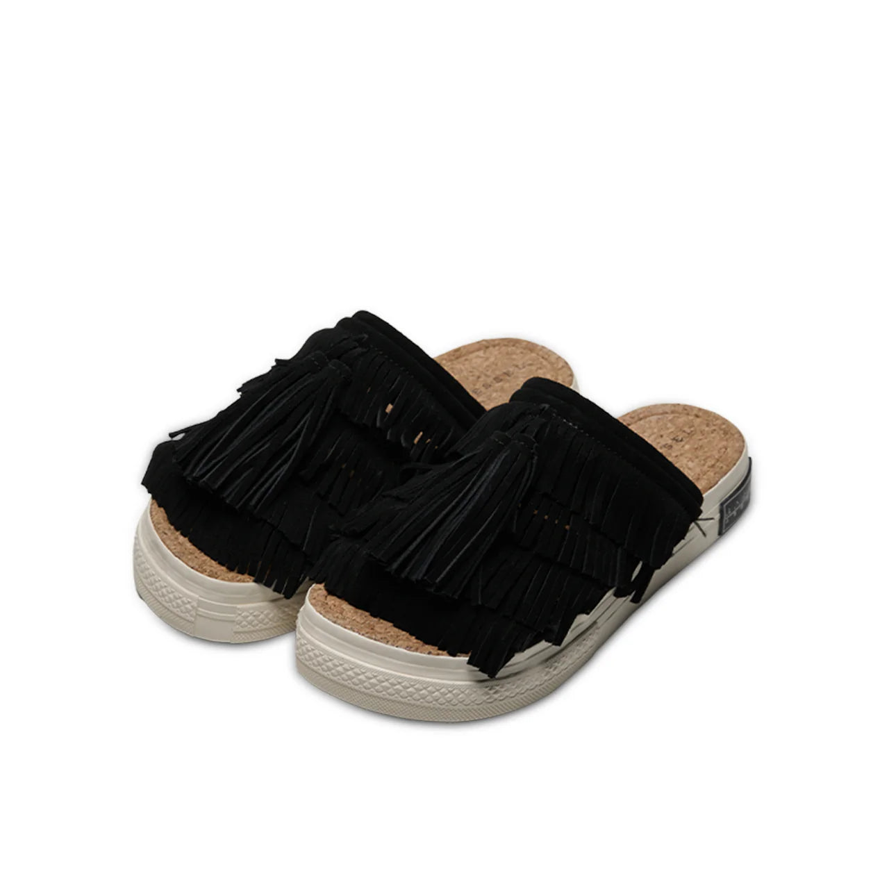 XVESSEL TASSEL SLIDES-BLACK