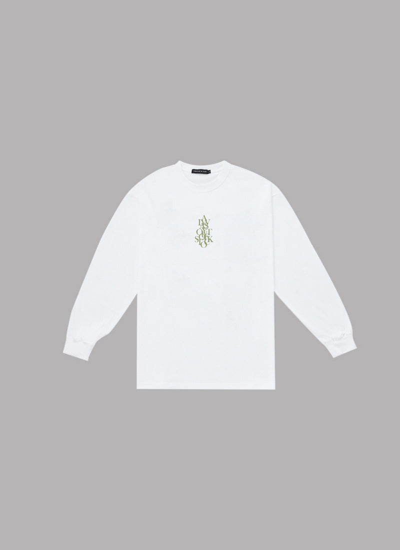 OVERLAP L/S TEE-WHITE