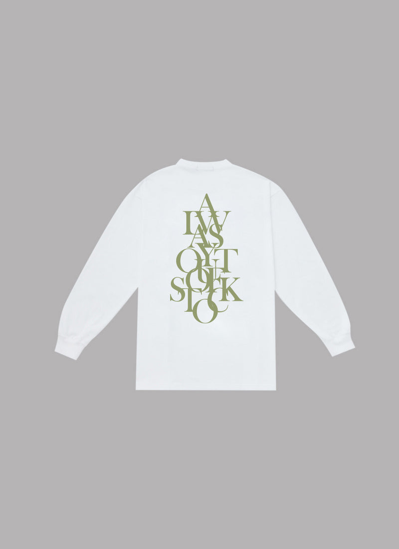 OVERLAP L/S TEE-WHITE