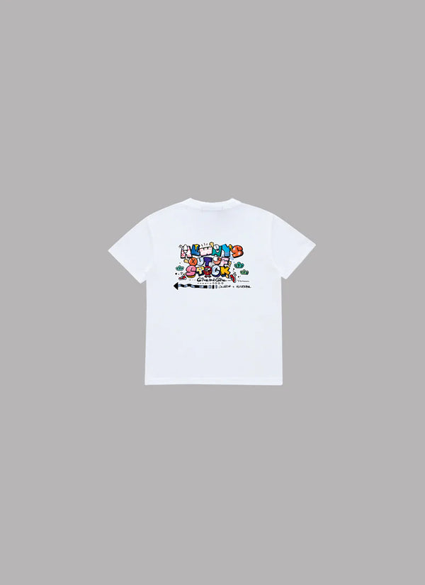 Kuzesae x Chiaki Akada G6 Graphic S/S KIDS TEE-WHITE