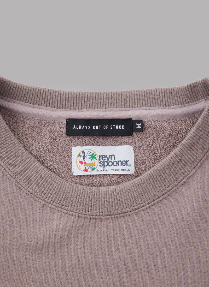 ALWAYS OUT OF STOCK x REYN SPOONER SWITCHED KNIT CREW NECK - BEIGE