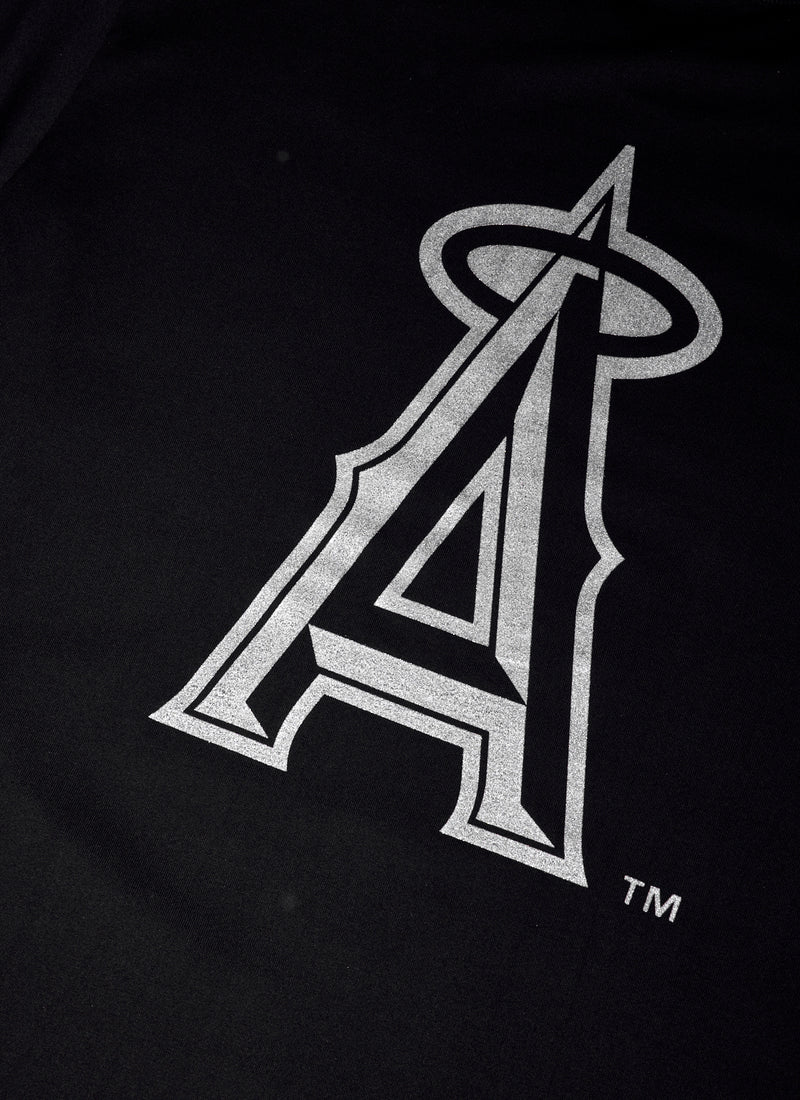 ALWAYS OUT OF STOCK × Los Angeles Angels   REFLECTIVE ANGELS LOGO TEE - BLACK