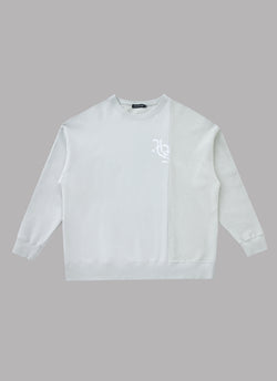 SWITCHED CREWNECK - SILVER GREEN