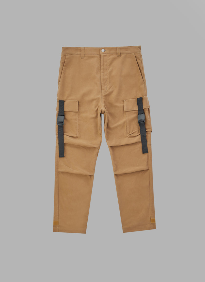 SIDE BELT FATIGUE PANTS-BEIGE – ALWAYS OUT OF STOCK