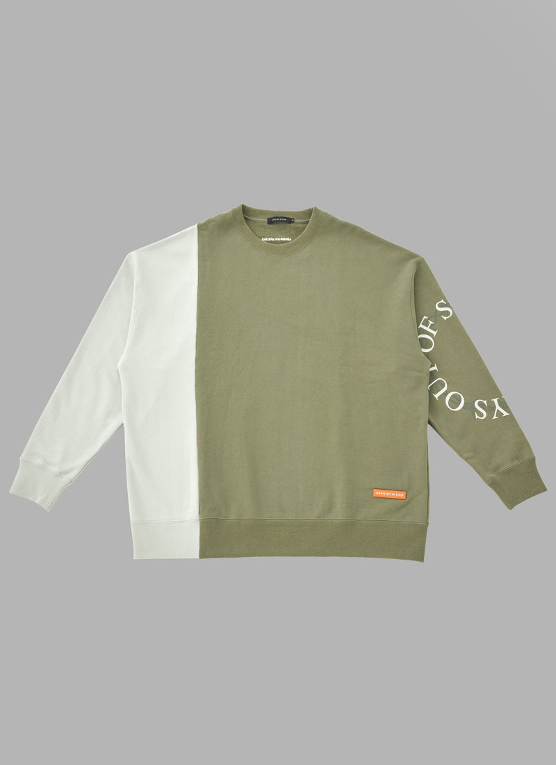 SWITCHED BERBED WIRE CREWNECK
