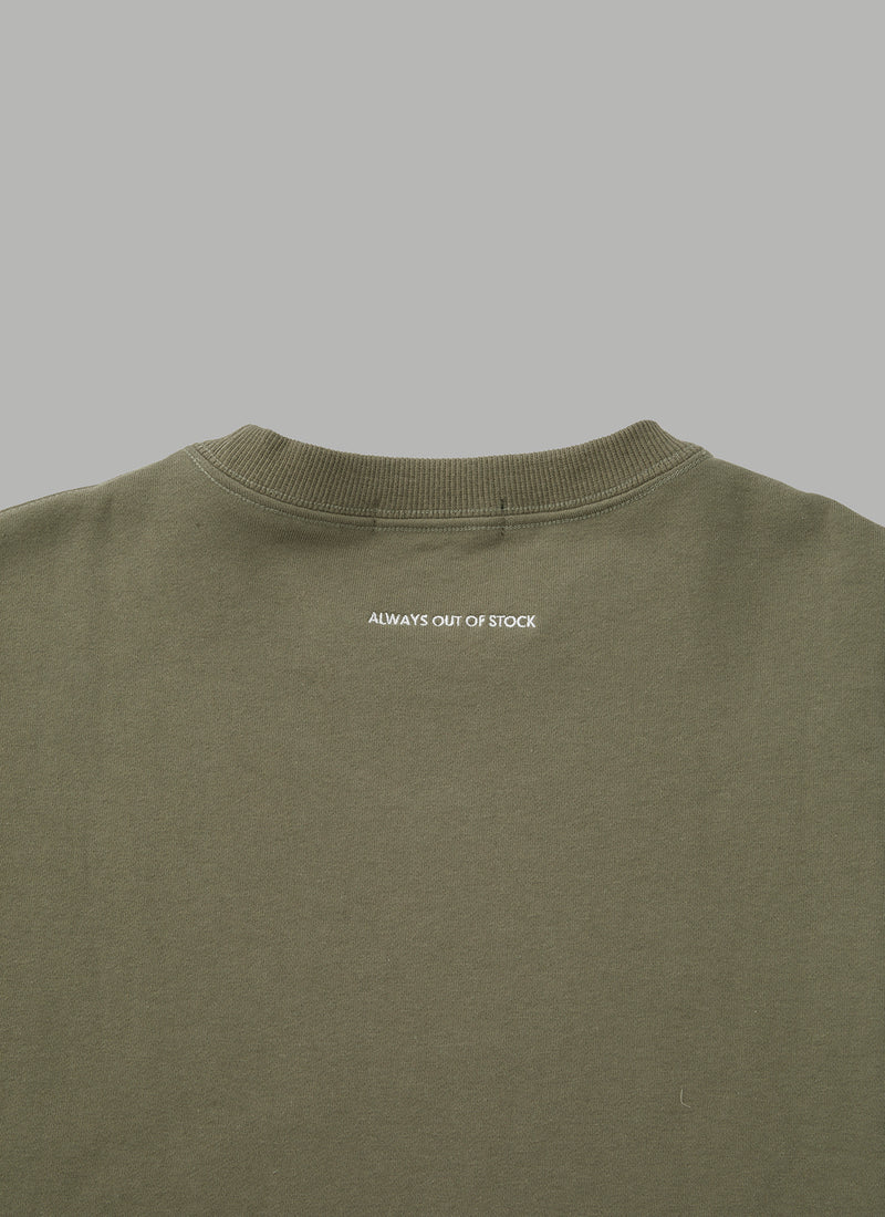 SWITCHED BERBED WIRE CREWNECK