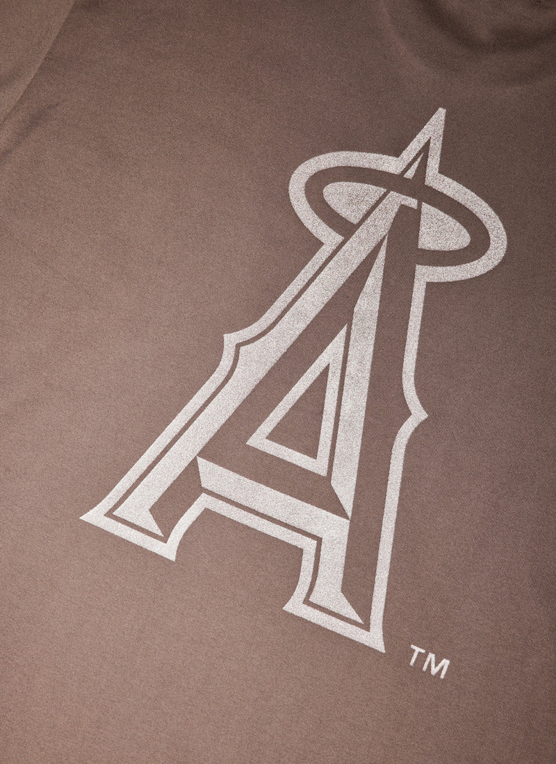 ALWAYS OUT OF STOCK × Los Angeles Angels   REFLECTIVE ANGELS LOGO TEE - GREIGE