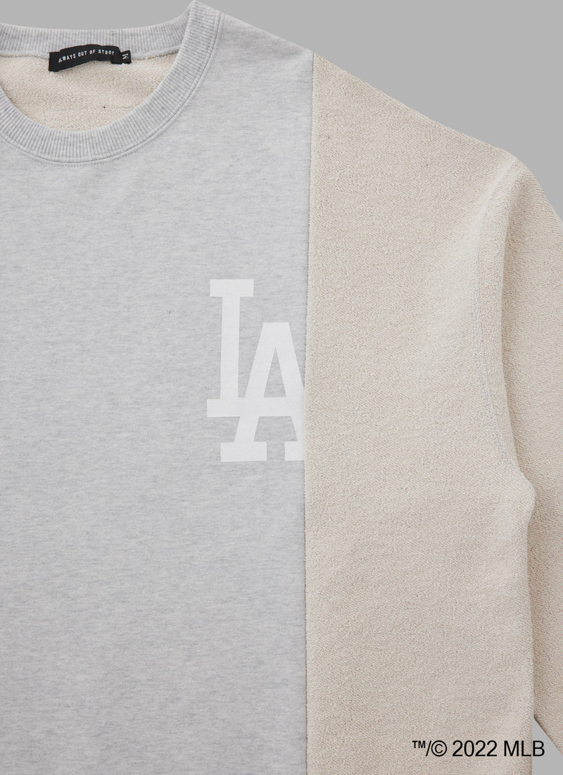 ALWAYS OUT OF STOCK × Los Angeles Dodgers  SWITCHED CREWNECK - GRAY