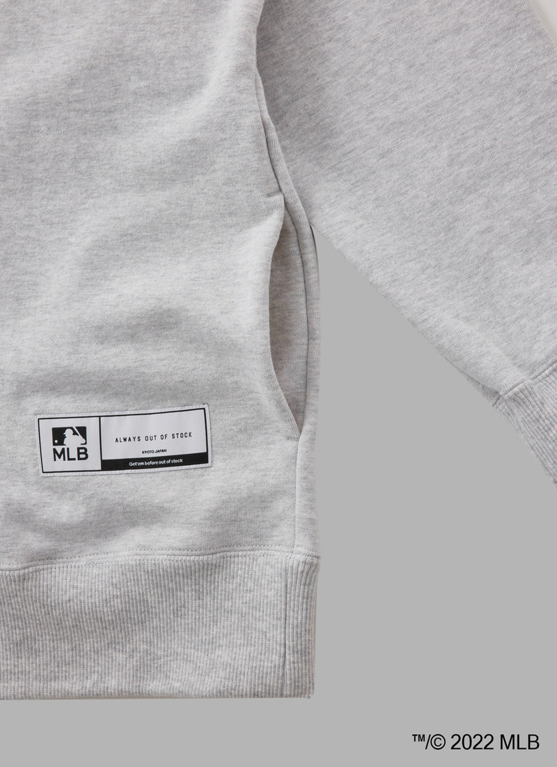 ALWAYS OUT OF STOCK × Los Angeles Dodgers  FRONT SIDE BACK  PULLOVER - GRAY