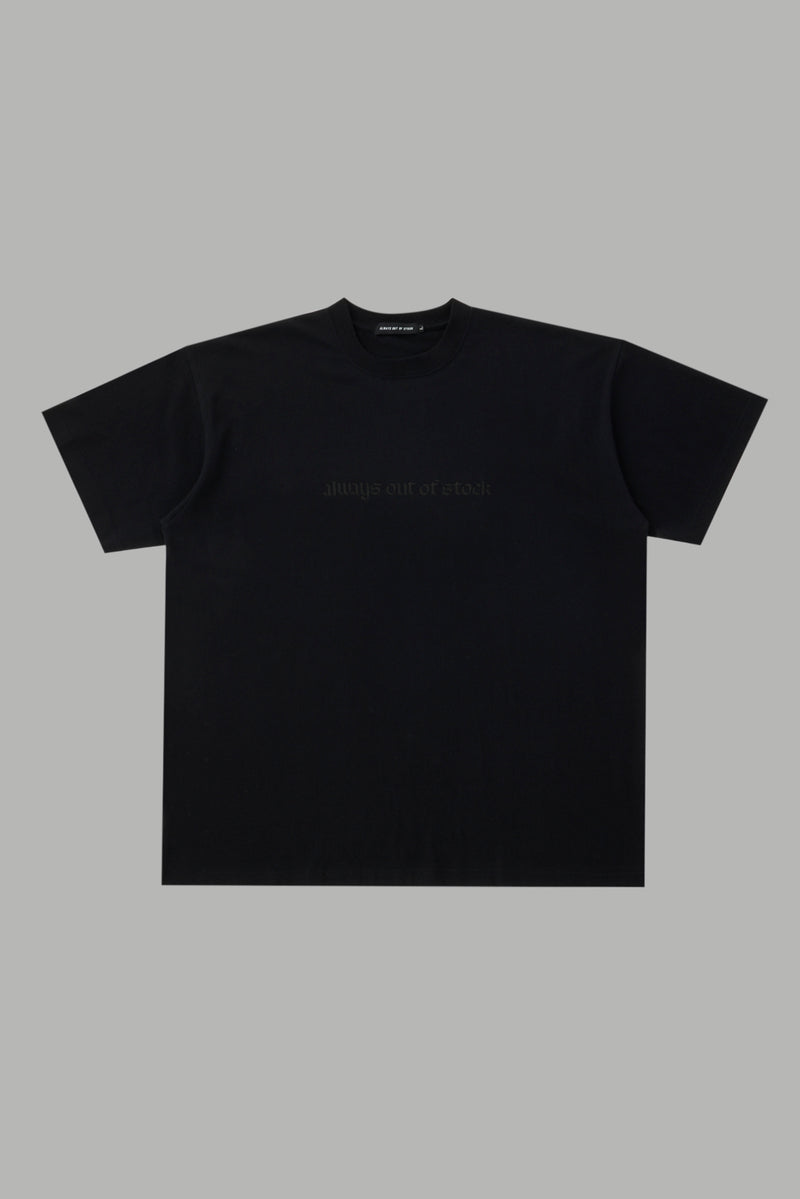 EMBROIDERY OLD ENGLISH TEE-BLACK