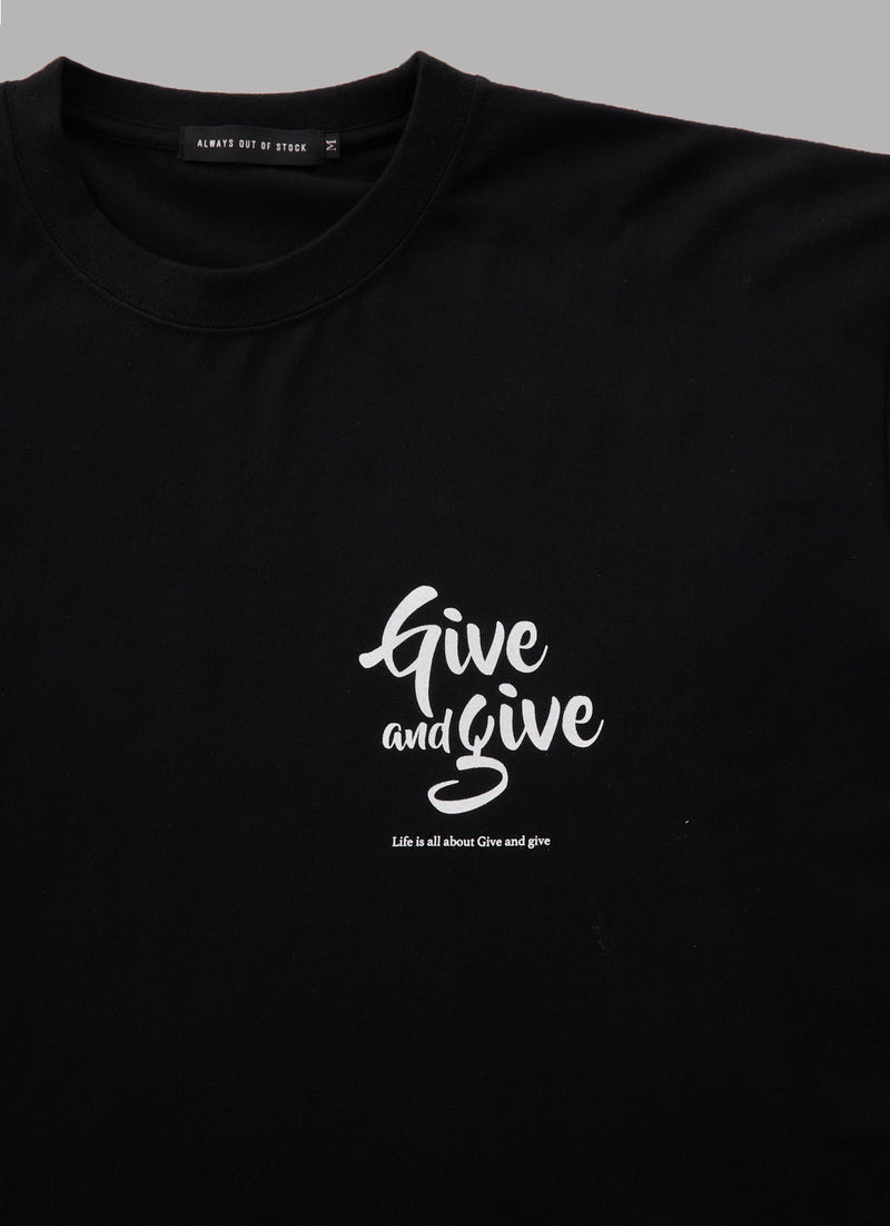 GIVE&GIVE L/S TEE - BLACK