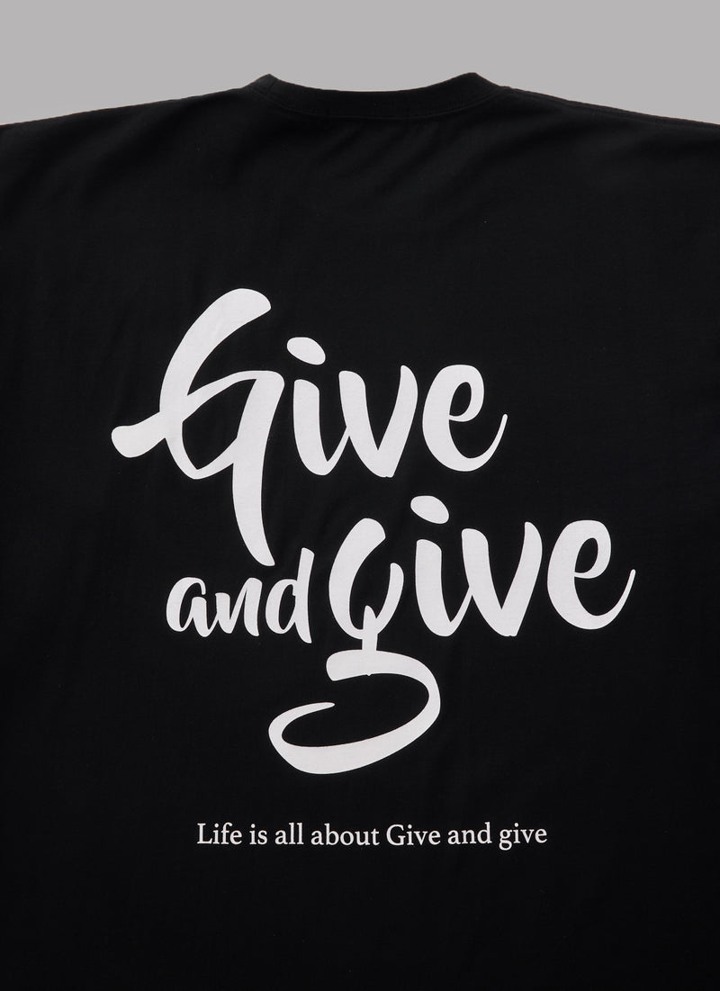GIVE&GIVE L/S TEE - BLACK