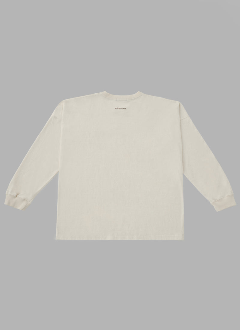 ALWAYS OUT OF STOCK × CLUB HARIE SHOELACE L/S TEE-BEIGE