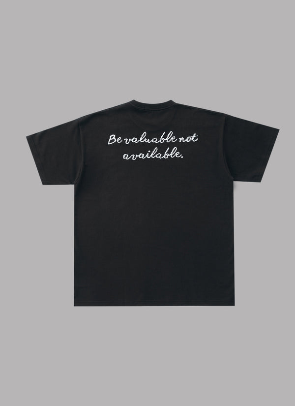 BE VALUABLE S/S TEE - BLACK